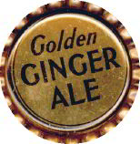 #BF127  - Cork Lined Golden Ginger Ale Soda Cap - Copper Color