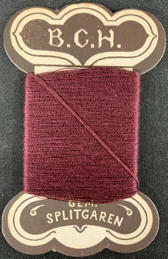#CS651 - Group of 6 Very Old B.C.H. German Thread Cards - Burgundy Version