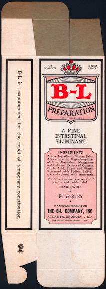 #CS382 - Group of 12 "B-L Preparation Intestinal Eliminant" Medicine Boxes from the WWII Era