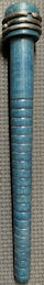 #MS324 - Group of 4 Blue Wooden Pencil Spools