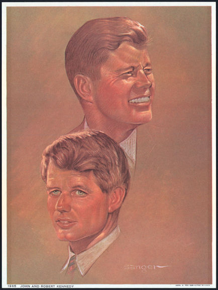 #PL304 - 1965 John and Robert Kennedy Print - Sanger