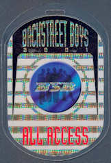 ##MUSICBP0066  - BackStreet Boys All Access Laminated Perri Backstage Pass from the Black & Blue World Tour