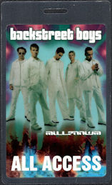 ##MUSICBP00542  - BackStreet Boys All Access Laminated Perri All Access Backstage Pass from the Millennium