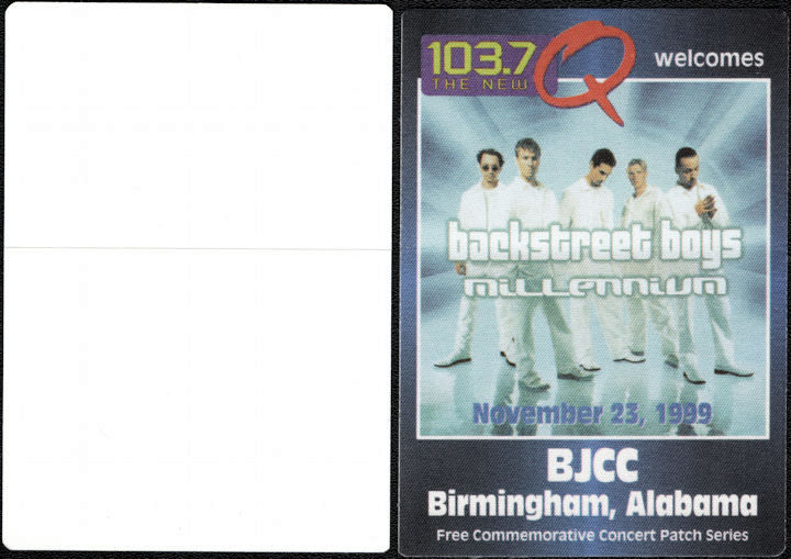##MUSICBP0900 - Backstreet Boys OTTO Cloth Promotional Backstage Pass from the Millennium Tour - 103.7Q Radio