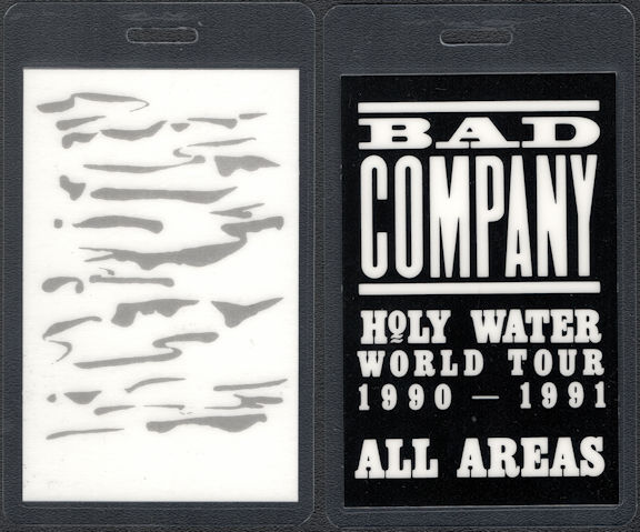 ##MUSICBP0685 - Bad Company OTTO Laminated All Areas Backstage Pass from the 1990/91 Holy Water World Tour