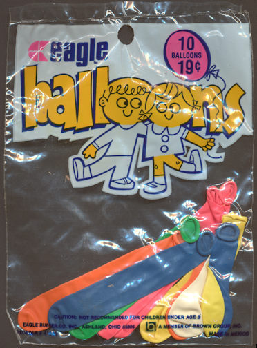 #TY630 - Full Bag of 10 Eagle Rubber Company Balloons