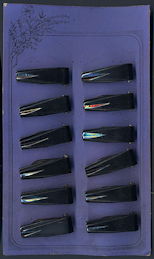 #CS357 - Full Display Card of Deco Dress Clips from the 1920s