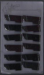 #CS663 - Full Display Card of Larger Deco Dress Clips from the 1920s