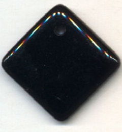 #BEADS0789 - 18mm Jet Black Glass Pendant - As ...