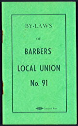 #UPaper158 - Barbers' Local Union No. 91 By-Laws Booklet