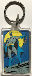 #CH553 - Rare Licensed Batman Keychain with Batman Standing with Rope in Hand - Licensed DC Comics