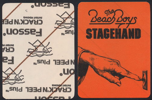 ##MUSICBP0331 - The Beach Boys Cloth Stagehand Backstage Pass from the 1987 Tour
