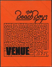 ##MUSICBP0364 - The Beach Boys Cloth Venue Backstage Pass from the 1987 Tour