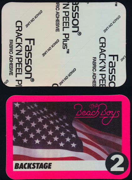 ##MUSICBP0377 - Beach Boys Cloth Backstage Pass from the Summer of 1995 Tour