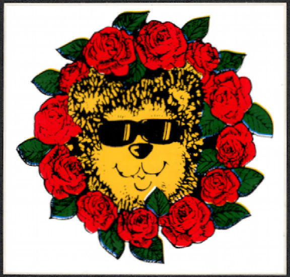##MUSICGD2016 - Grateful Dead Tour Sticker/Decal - Grateful Dead Bear in a Wreath of Roses