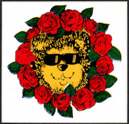 ##MUSICGD2016 - Grateful Dead Tour Sticker/Decal - Grateful Dead Bear in a Wreath of Roses