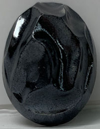 #BEADS0894 - Huge 25mm Dark Black Glass Cabocho...