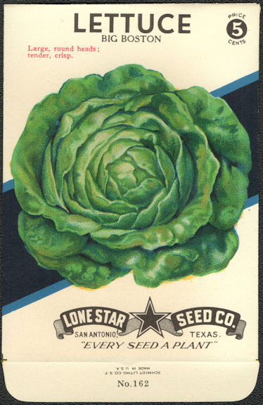 #CE059 - Big Boston Lettuce Lone Star 5¢ Seed Pack