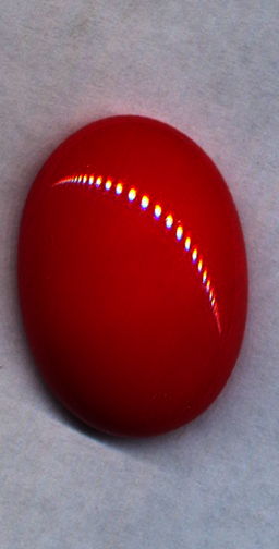 #BEADS0748 - Large 25mm Red Coral Colored Glass Cabochon - As Low as 50¢ each