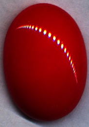 #BEADS0748 - Large 25mm Red Coral Colored Glass Cabochon - As Low as 50¢ each
