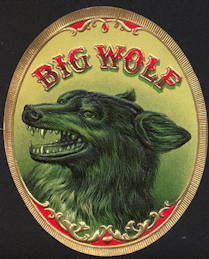 #ZLSC096 - Big Wolf Box Seal Cigar Box Label