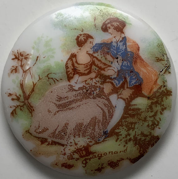 #BEADS0929 - Very Large 35mm Cameo Featuring a Jean-Honoré Fragonard Painting