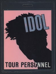 ##MUSICBP0179 - Billy Idol Laminated Tour Personnel OTTO Backstage Pass from the 1987/88 World Tour
