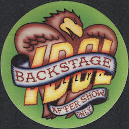 ##MUSICBP0677 - Billy Idol OTTO Cloth "Backstage After Show" Pass from the 1990 Charmed Life Tour