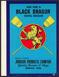 #ZLB043 - Black Dragon Broom Label