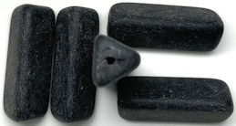 #BEADS0921 - Group of 5 Czech 18mm Black Powder...