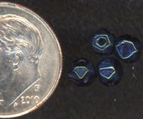 #BEADS0426 - Deep Blue Fire Polish Glass Bead