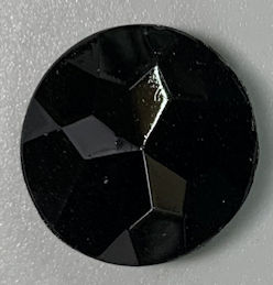 #BEADS0976 - Faceted Large 21mm Dark Black Rhinestone