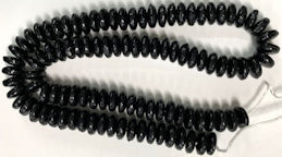 #BEADS1004 - Group of 100 6mm Jet Black Round Wafer Shaped Czech Beads