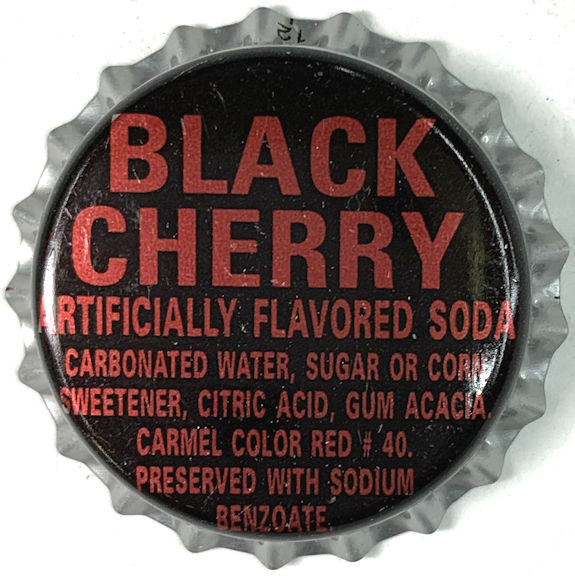 #BF288 - Group of 10 Plastic Lined Black Cherry Soda Bottle Caps