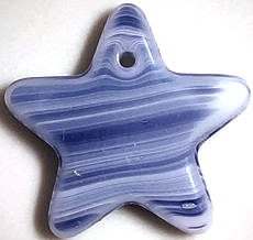 #BEADS0463 - Star Shaped 15mm Blue Lace Quartz Pendant - As low as 40¢