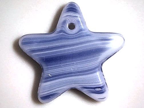 #BEADS0463 - Star Shaped 15mm Blue Lace Quartz Pendant - As low as 40¢