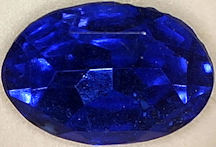 #BEADS0665 - 14mm Dark Blue Sapphire Glass Rhin...