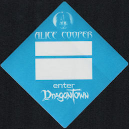 ##MUSICBP0570 - Diamond Shaped 2001 Alice Cooper OTTO Cloth Backstage Pass from the Dragontown Tour