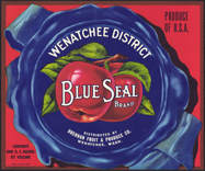 #ZLC286 - Wenatchee Blue Seal Apple Crate Label