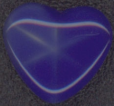#BEADS0277 -Blue Heart Shaped Star Sapphire Cabochon