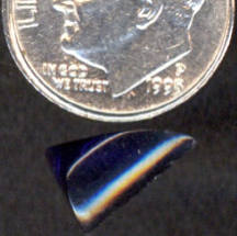 #BEADS0329 - Cobalt Blue Curved Art Glass Triangular Shaped Cabochon