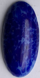#BEADS0909 - Very Large 32mm Glass Blue Lapis Cabachon