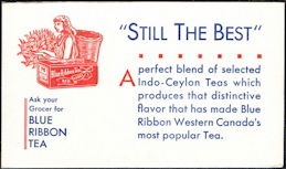#UPaper179 - Blue Ribbon Tea Advertising Ink Bl...