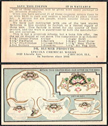 #UPaper177  - Fancy Very Old Coupon for Dr. Blumer Dinner Plate Set Giveaway