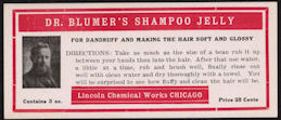 #ZBOT161 - Dr. Blumer's Shampoo Jelly Label