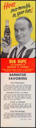 #SOZ117  - Rare Bob Hope Hires Carton Insert - Bachelor in Paradise