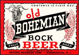 #ZLBE117 - Old Bohemian Bock Beer Bottle Label