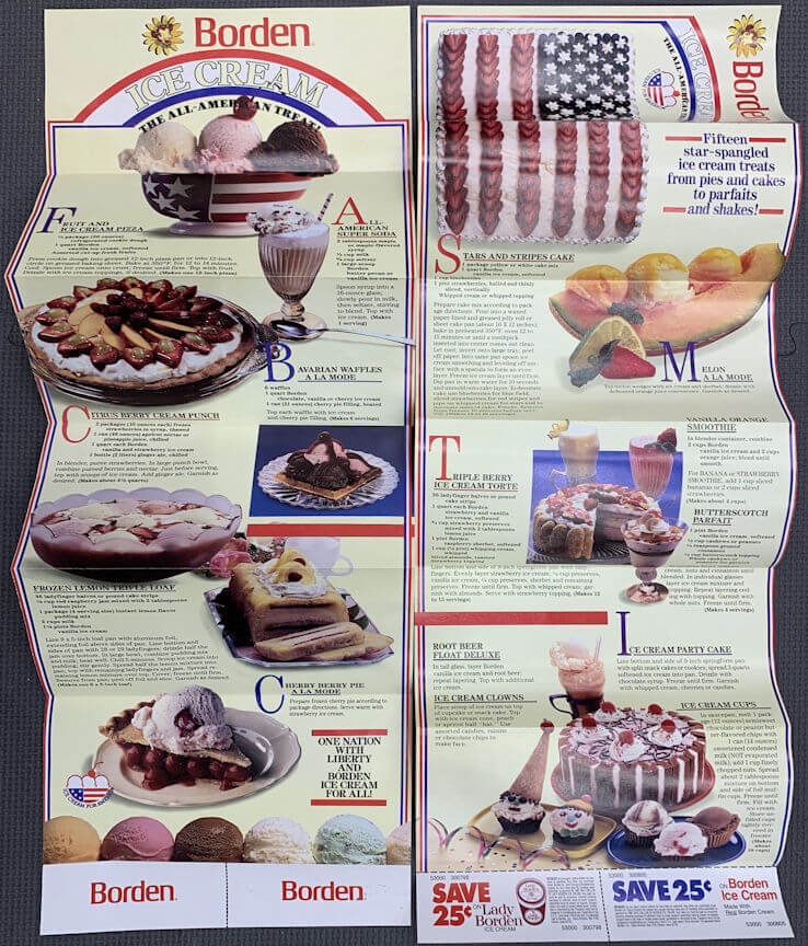 #DA111  - Large Borden Ice Cream Brochure with Elsie