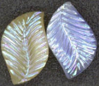#BEADS0141 - Curled Glass Leaf Decoration Auror...