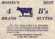 #DA054 - Group of 4 Bossie's Best Butter Parchment Picturing a Cow